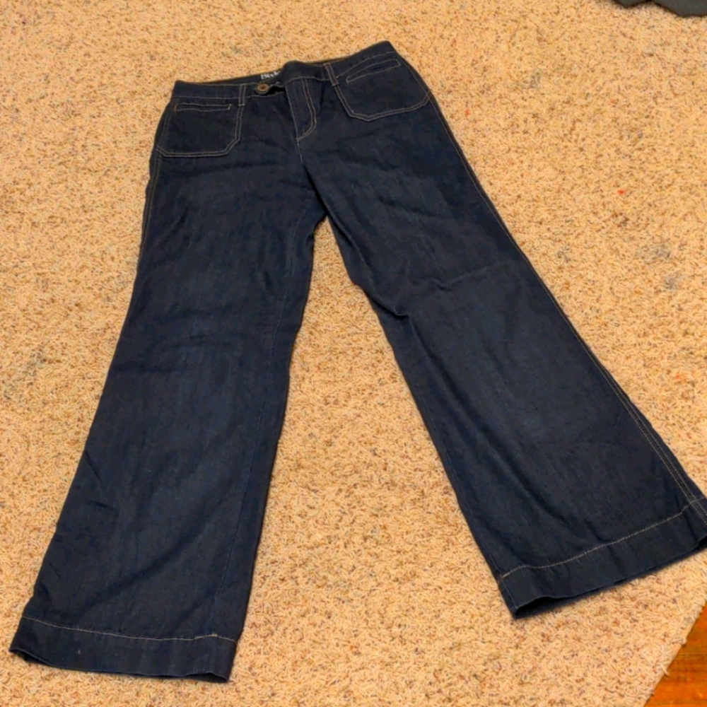 🌞 deals! Style & Co wide leg size 8 dark denim jeans new